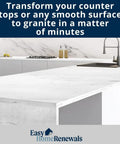 Glossy Italian White Marble Look Vinyl Countertop Cover Peel And Stick Self-Adhesive Laminate With Seamless Look And Easy Install