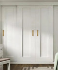 Rectangular Recessed Sliding Door Pulls 2 Pack Champagne Gold Flush Pull Aluminum Alloy Closet Door Finger Pulls on white closet doors