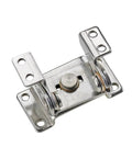 Dual-axis torque hinge, stainless steel, with mounting plates and 360-degree rotation