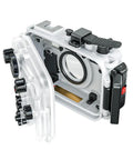 Open view of Underwater Camera Housing For Olympus Tough TG7 60m 195ft Waterproof Dope Scuba Case Durable Polycarbonate Shell