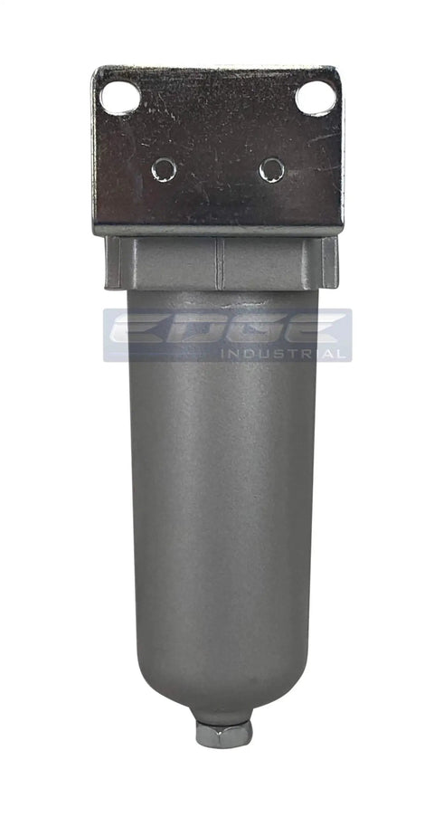 Front view of Heavy Duty In Line Desiccant Air Dryer for Compressed Air Systems with Metal Bowl Sight Glass Wall Bracket