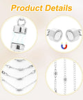Magnetic Necklace Extenders Set With Ten Pieces In Five Sizes Two Each No Fuss Double Clasp Adjustable Lobster Clasp Extensions