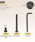 Hella Sturdy Furniture Assembly Replacement Fasteners Includes Slick Tight Barrel Nuts And Flat Head Screws With No Sweat Wrench For Crib And Heavy Duty Frame Support, showing M6 screws, barrel nuts, and drive tool.