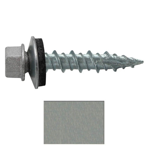 No Paint Metal Roofing Screws 1 Inch Long With Hex Washer Head Self Starting And Tapping, EPDM Washer, 1/4 Inch Hex Drive, 250 Screws Per Bag, Durable No Zinc Finish For Quick Install And Weatherproof Seal