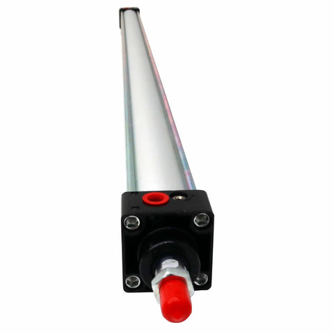 Heavy Duty Pneumatic Cylinder Air Cylinder Aluminum Alloy Magnetic Stroke Dual Action 40mm Bore 800mm Stroke end view