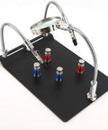Third Hand Soldering Station with 3X LED Magnifying Lamp, magnetic PCB clamp, and flexible arms on a black base for precise work.