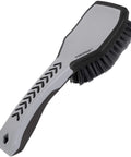 Ergonomic Tire And Wheel Cleaning Brush For Cars, 10.3 Inch Long With Short Stiff Bristles, Rubber Lined Sides, Ideal For Safe Detailing