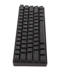 Badass Portable 61 Key Mechanical Gaming Keyboard With Vivid Led Backlight Ultra Compact 60 Layout Usb C Cord Responsive Switches side view highlighting key layout.