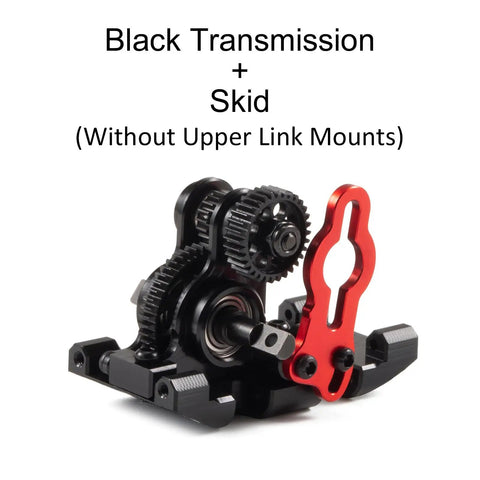 Pro Grade NOD-24 Transmission for SCX24 AX24 builds with Low CG motor mount, 1/24 RC crawler gearbox, Delrin skid plate, black finish