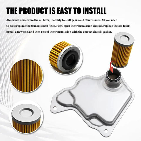 Automatic Transmission Filter Kit Plug And Play Compatible With Nissan Altima Rogue Sentra Versa Juke Kicks Illustration OEM 0440455