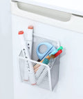 Magnetic Pencil Holder Mesh Stainless Steel Pen Basket With Three Strong Magnets, Durable Metal Writing Utensil Organizer
