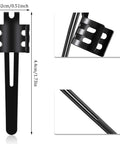 20 Pack Metal Flashlight Clips For Removable Accessories, black durable penlight clip with rust-resistant steel, dimensions shown
