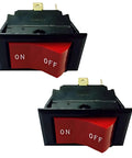 Dual Pack Heavy Duty Pressure Washer Rocker Switches On And Off Power Tool Replacement Parts with red toggle.