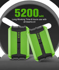 Two 5200mAh Li-ion batteries for 3D Self Leveling Laser Level With 3x360 Green Beam For Tiling Floors And More