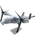 1/72 Scale V-22 Osprey Diecast Aircraft Model with Adjustable Stand, Military Collectible Miniature for Adults, Realistic Detailing and Authentic Finish for All Weather Display, Aviation Buffs Welcome on adjustable stand