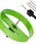 HLOFIZI 6-1/8 in carbide hole saw with arbor for 6 in recessed lights, includes 3 drill bits