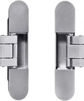 Badass Silent Hidden Door Hinges Six Inch Outswing Concealed Butt Hardware 180 Degree Three Way Adjustable close-up view