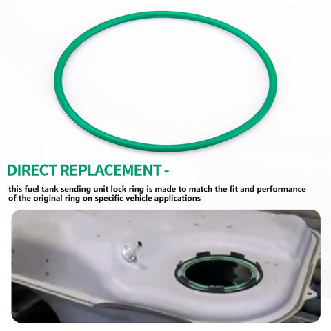 Fuel Pump Tank Seal Gasket For Chevy, Ford, GMC Sierra 1500 2500 And Ram 1500, Dodge, Chrysler 300 shown in green rubber