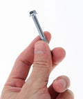 Motorcycle Engine Mounting Screw Set 10 Pc Easy Install Hardware Kit M6 Thread 8mm Diameter Silver Finish Durable Metal Fasteners for Pros Techs and DIYers held in hand