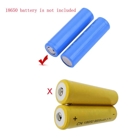 18650 battery types comparison showing blue and yellow cells, Slick 8 Slot 18650 Battery Holder With Usb C Fast Charging And Crisp Lcd Display, Grab And Go Stash Box For Flat Top Cells, Plug And Play Juice Case, Batteries Not Included.