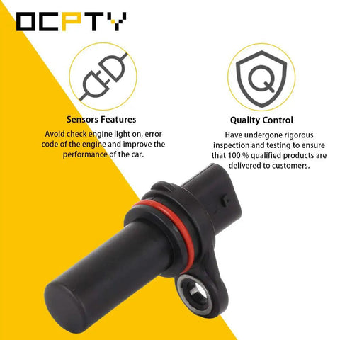 Crankshaft Position Sensor For 2011-2014 Chrysler 200, 2007-2010 Sebring, 2008-2014 Dodge Avenger, 2007-2012 Caliber, 2009-2016 Dodge Journey, 2007-2016 Jeep Compass And Patriot Replacement 5033307AA PC684 5S6996 CKP Sensor Fits Your Ride. Black CKP sensor with red O-ring