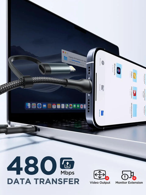 4 In 1 Charging Cable Set 6.6 Foot Nylon Braided 60W Fast Charge Cord MFi Certified Lightning USB C To USB C USB A To Lightning All In One Cable For iPhone iPad Galaxy MacBook And More 2 Pack Durable Multi Device Charger, black braided cable with Lightning and USB-C ends