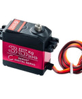 Badass 35Kg Digital Steering Servo With Rock Solid 3235 Motor, angled view showcasing 270 degree rotation and robust design.