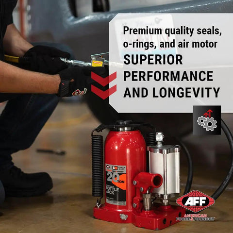 Straight Up Heavy Duty Rig Ready Workhorse 20 Ton Air Assist Hydraulic Bottle Jack With Standard Profile For Fast Fleet And Agricultural Lifting Tasks Built Different To Handle The Heaviest Loads Like A Pro