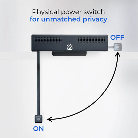 Pro 4K Eye Level Webcam With Retractable Arm For Flawless Video Calls And Live Streaming On PC And Mac power switch for privacy