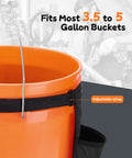 Bucket Tool Organizer For 3.5 To 5 Gallon Buckets, Waterproof Exterior Caddy With Mesh Pocket, adjustable strap view