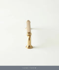 Side view of Brass Gold Cabinet Handles Two Pack 5 Inch 128mm Solid Zinc Alloy Drawer Pulls for cabinets and dressers.