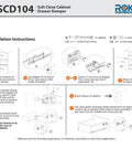 Installation guide for 2 Pack Soft Close Drawer Dampers For Wood Drawers, Drawer Adapter Add On Retrofit White Finish, Fits Face Frame And Frameless Cabinets, Easy DIY Install, SCD104W
