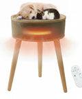 Fast 1500W PTC Ceramic Space Heater With Side Table Design Remote Control LED Display shown with pets on top