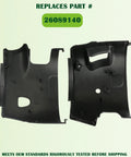 Two-piece black plastic steering column trim cover kit for 2003–2007 Chevy/GMC trucks.