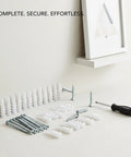 100 Pack M10 Nylon Drywall Anchors With Screws For Heavy Duty Hollow Wall Mounting Designed To Lock Behind Drywall When You Tighten
