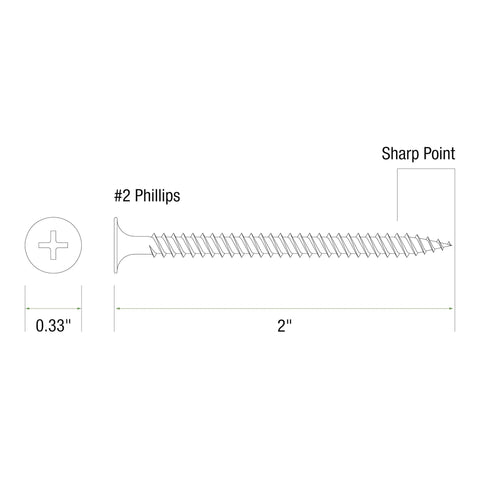 Heavy Duty Six By Two Inch Phillips Bugle Head Drywall Screws Featuring Fine Threads And Protective Phosphate Coating For Light Gauge Steel Studs Ships In A Convenient One Pound Box Making Installations A Breeze Without Any Hassle with sharp point.