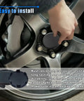 Installing 4 Piece Wheel Center Cap Snap In Plastic Rim Hub Cap For Cars Trucks And SUVs Black 2.12 Inch Outer Diameter 54mm