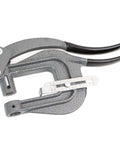 Deep Throat Sheet Metal Rivet Hole Punch Kit with handheld tool, visible in gray metal with black handles and die size gauge.