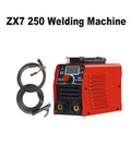 Red Mini Welding Machine 250A Arc Welder With Automatic Electric Welding Dual Voltage 110V Or 220V For Home Use Portable Inverter