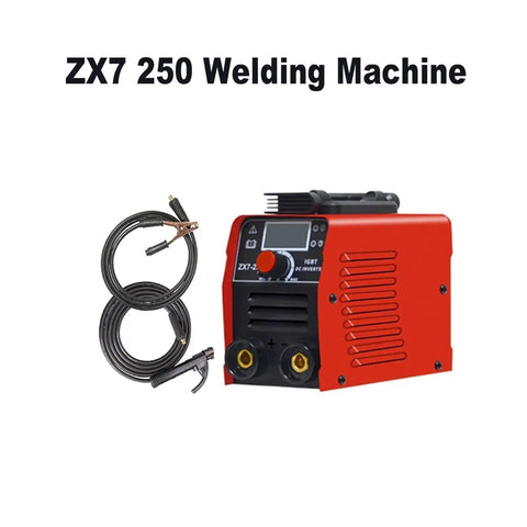 Red Mini Welding Machine 250A Arc Welder With Automatic Electric Welding Dual Voltage 110V Or 220V For Home Use Portable Inverter