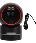 Hands Free USB Barcode Scanner For Retail And Supermarkets, Fast 1D 2D QR Reading, Plug And Play Desktop Reader with USB cable
