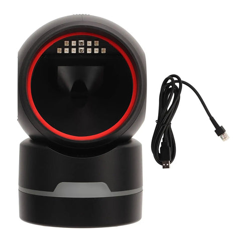 Hands Free USB Barcode Scanner For Retail And Supermarkets, Fast 1D 2D QR Reading, Plug And Play Desktop Reader with USB cable