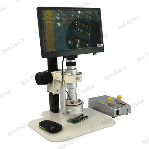 0.65-4.5x Industrial Inspection 3D Video Microscope With LCD Display And Built-In Digital Camera, Dope Track Stand For Precise Micro Work, Perfect For Electronics, Jewelry, And Small Part Inspection TD02020201