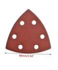 Fresh 20PC Triangular Sanding Discs With 6 Hole Hook And Loop Design For Smooth Woodworking and DIY Projects, 90mm size.