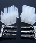 Three Pin Wire Connector Kit With Latch Lock MLX Style 14-20 AWG 2.13mm Diameter includes white 3-pin housings and terminals