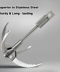Folding Four Claw Grappling Hook Built Tough Stainless Steel For Outdoor Camping And Hiking With Heavy Duty Grip