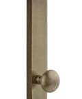 Tall Plate Fifth Avenue Knob Dummy In Vintage Brass Forged Solid Brass No Latch For 84 Inch Plus Doors with classic design