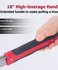 Close-up of 18" high-leverage handle of the Heavy Duty 5 Ton Come Along Winch, designed for easy one-handed use.