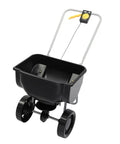 70 Lb Fertilizer Spreader With 15 Adjustable Drop Rate, Preassembled Walk Behind Seed Spreader, 9 Inch Tires, Easy Fill Hopper