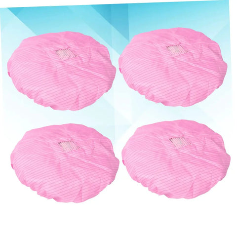 Eight Pack Hot Pink Anti Static Mesh Work Caps With Hella Breathable Mesh Panels Tough Reusable Polyester Build Kickass Shop Floor Protection For Electronics Factories, shown in vibrant pink with mesh details.